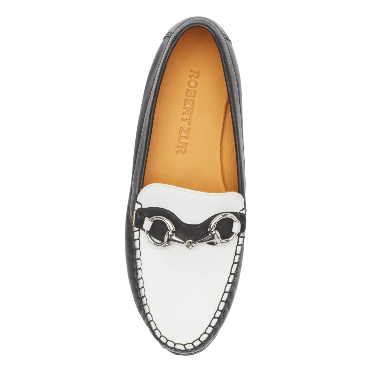 Robert Zur Femmes Soho Cuir Noir/Blanc