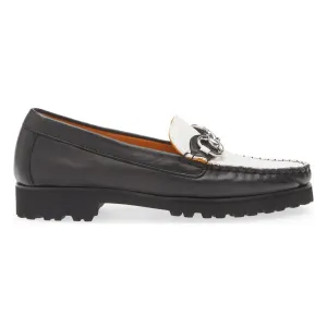 Robert Zur Femmes Soho Cuir Noir/Blanc