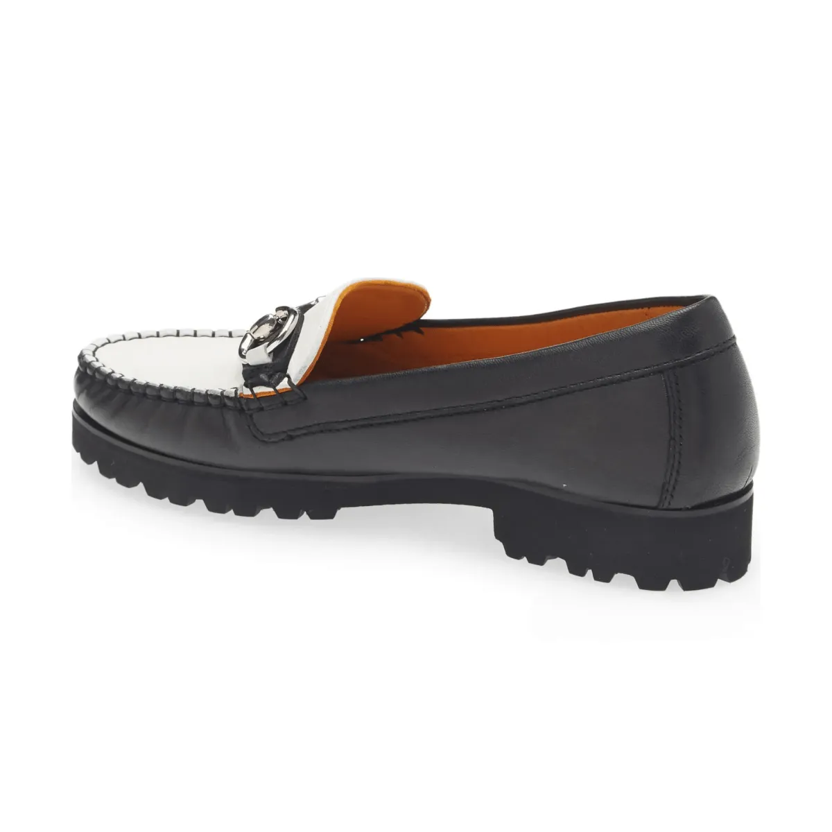 Robert Zur Femmes Soho Cuir Noir/Blanc
