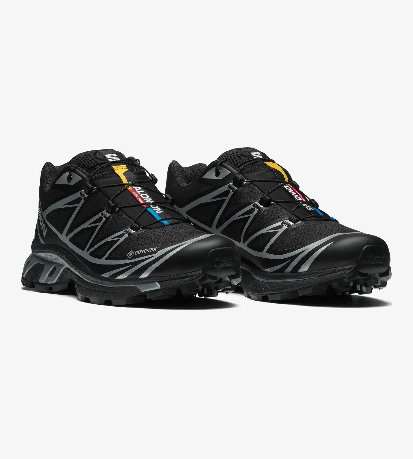 Chaussures unisexes Salomon XT-6 GORE-TEX style sportif - Noir / Noir / Argent Ftw