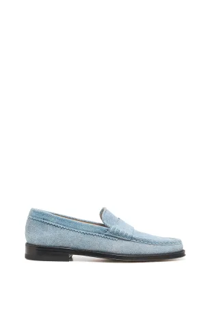 Seren Loafer en daim denim bleu clair