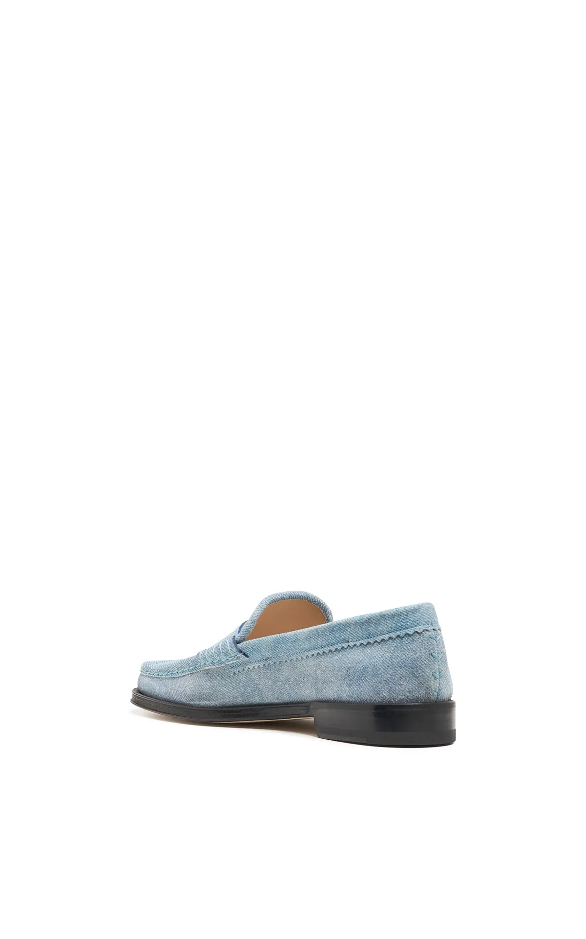 Seren Loafer en daim denim bleu clair