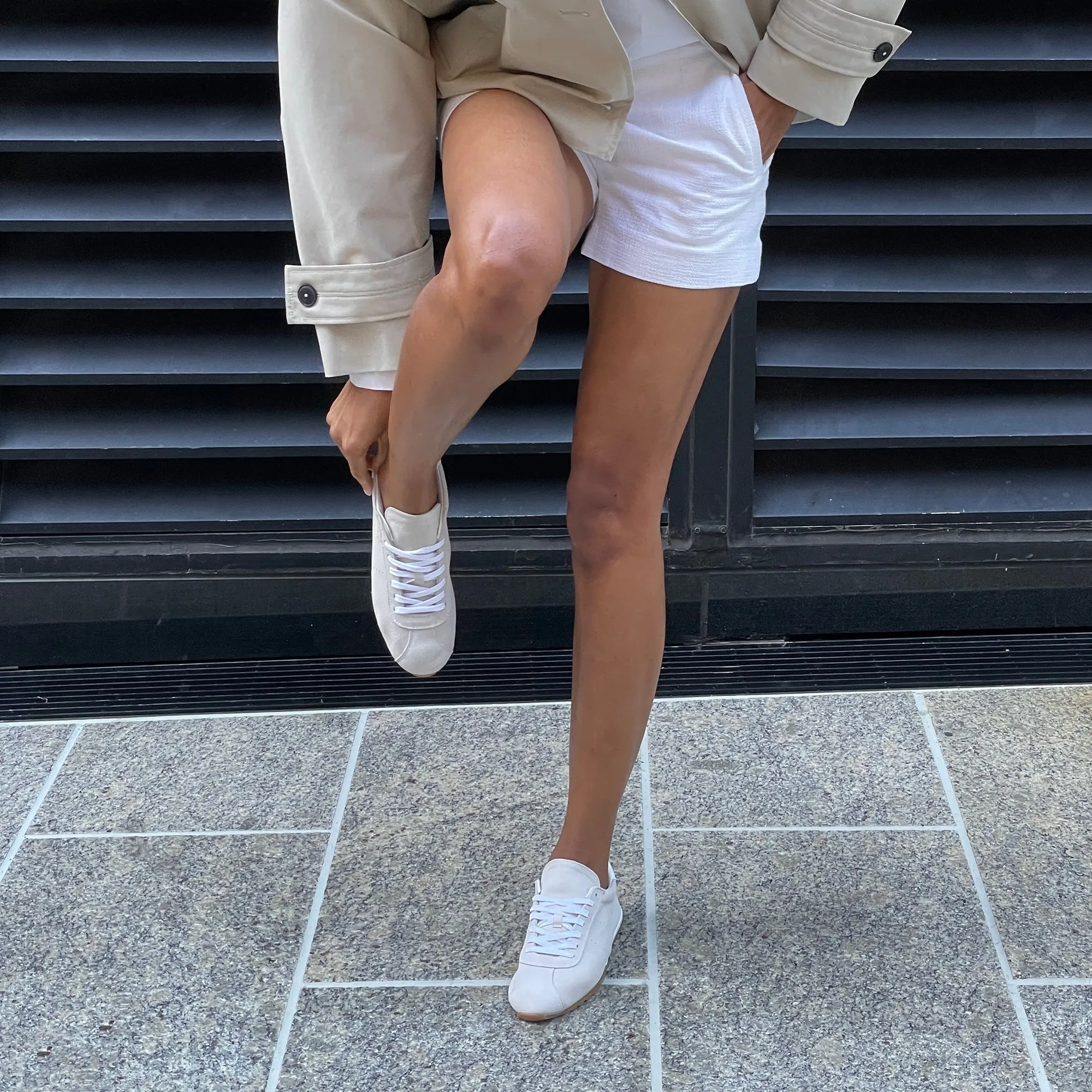 SERINA SNEAKERS SUÈDE IVOIRE
