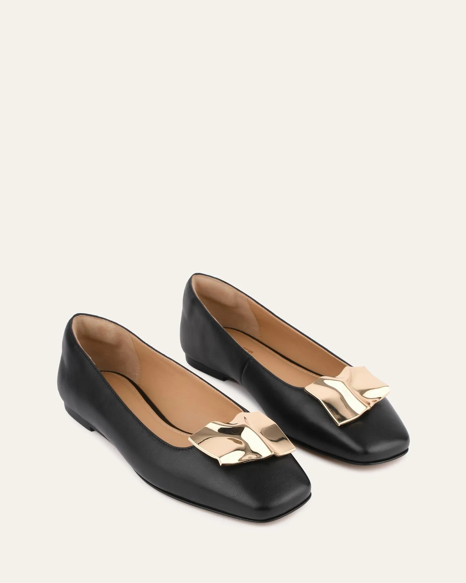 SONNY DRESS FLATS EN CUIR NOIR