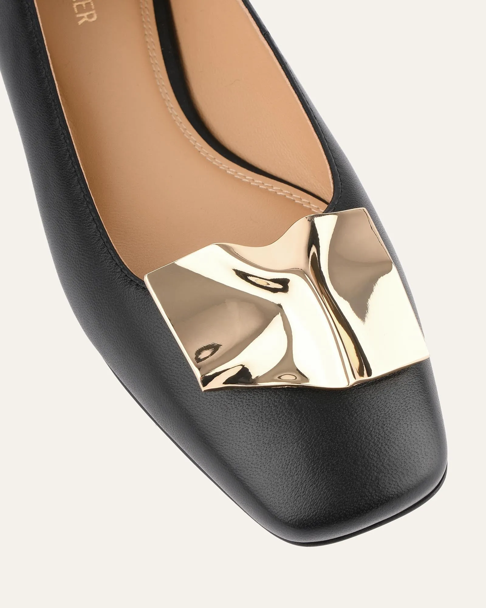 SONNY DRESS FLATS EN CUIR NOIR