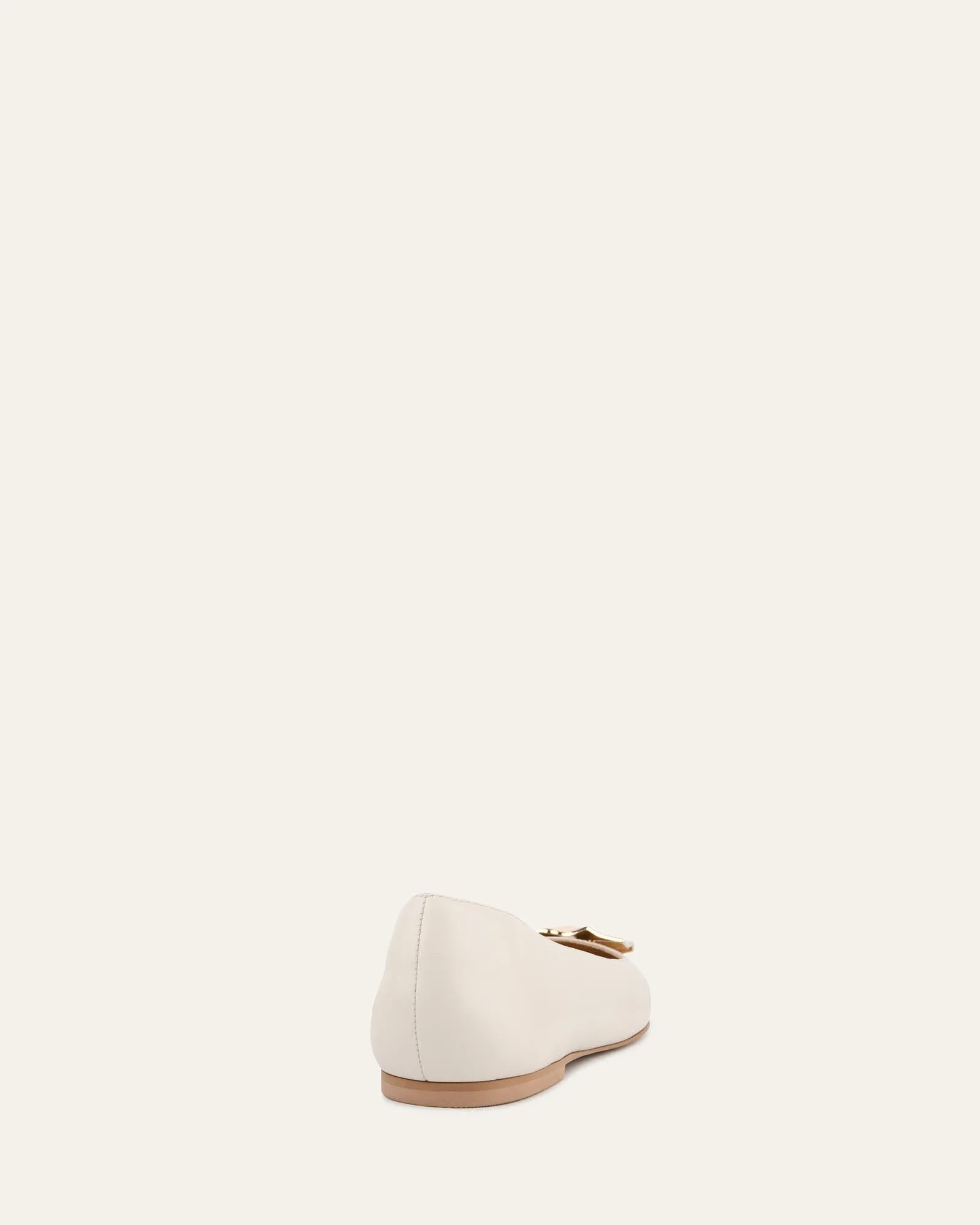 SONNY DRESS FLATS EN CUIR BLANC CASSÉ