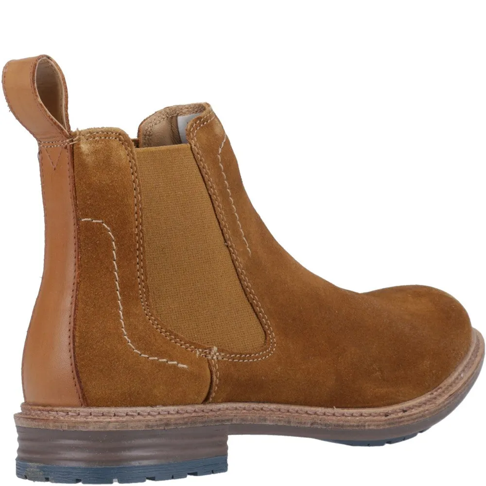 Bottes Chelsea en daim beige Justin
