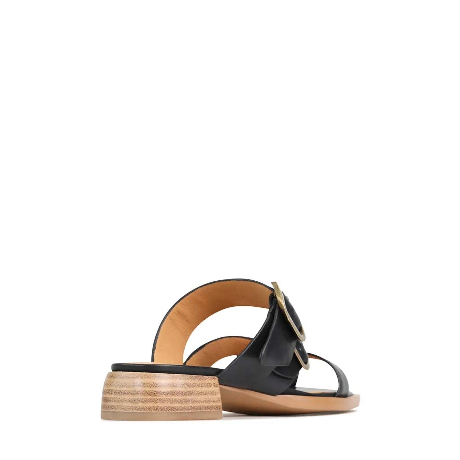 SANDALES SLIDE EN CUIR TEIA