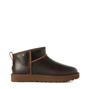 UGG Bottes Classiques Ultra Mini en Cuir Regen pour Femme Ironwood