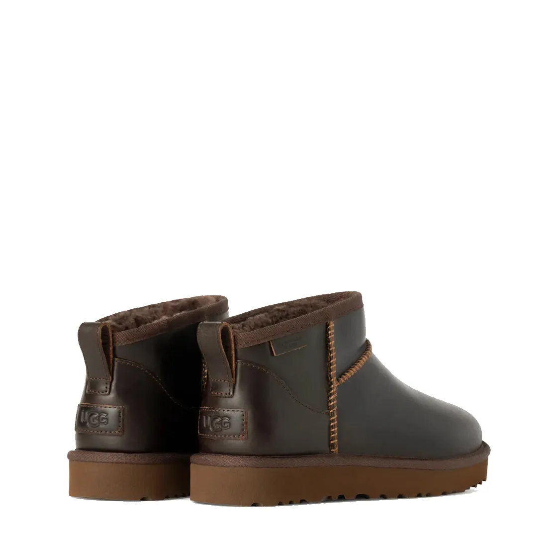 UGG Bottes Classiques Ultra Mini en Cuir Regen pour Femme Ironwood