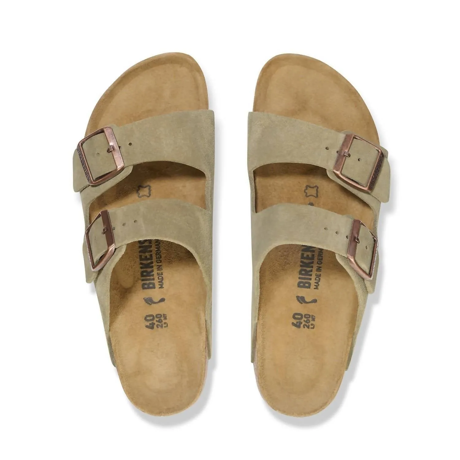 Sandale unisexe Arizona SFB - Modèle étroit en daim taupe