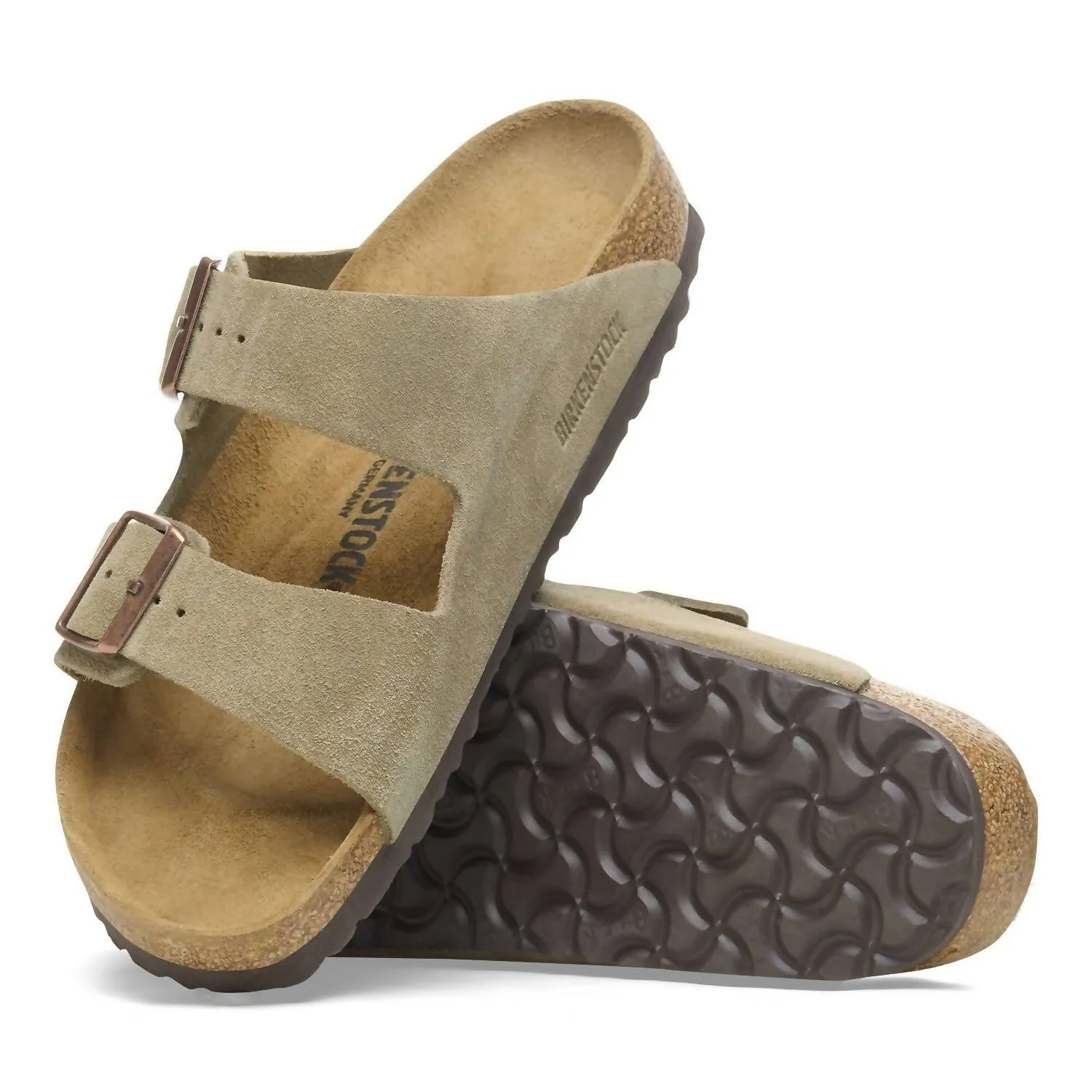 Sandale unisexe Arizona SFB - Modèle étroit en daim taupe