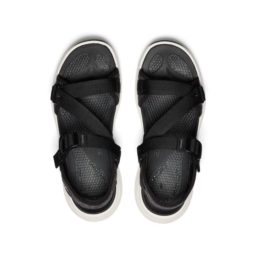 Sandale Leiki à bout ouvert pour femme | Noir/Blanc étoilé