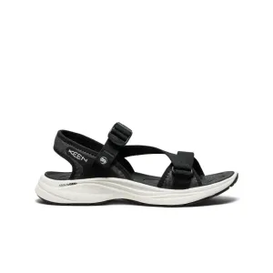 Sandale Leiki à bout ouvert pour femme | Noir/Blanc étoilé
