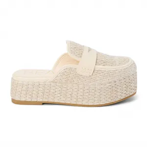 Sandale plateforme Wren pour femme en couleur naturelle - chaussures ecco