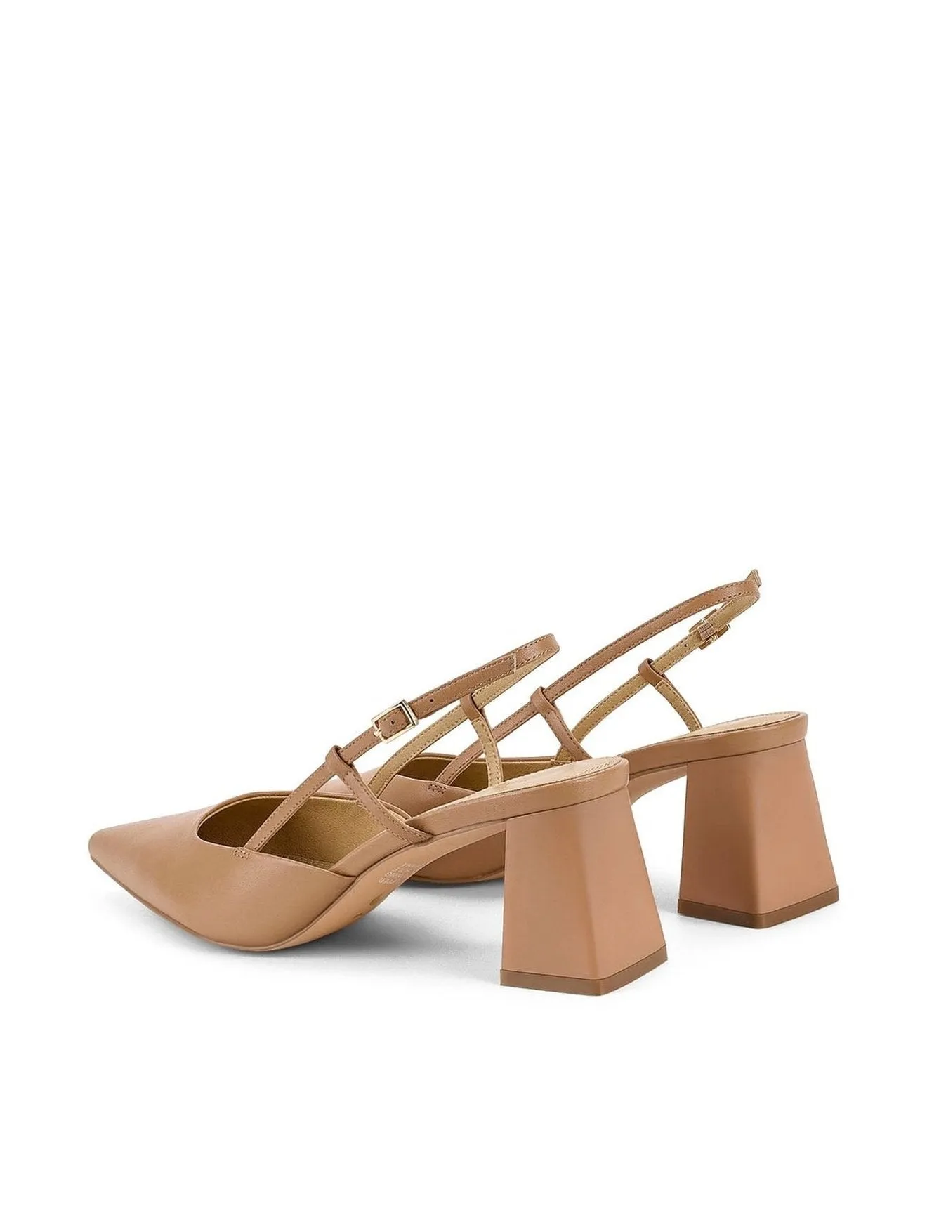 Escarpins Yasmine à bride - Cuir souple couleur beige clair