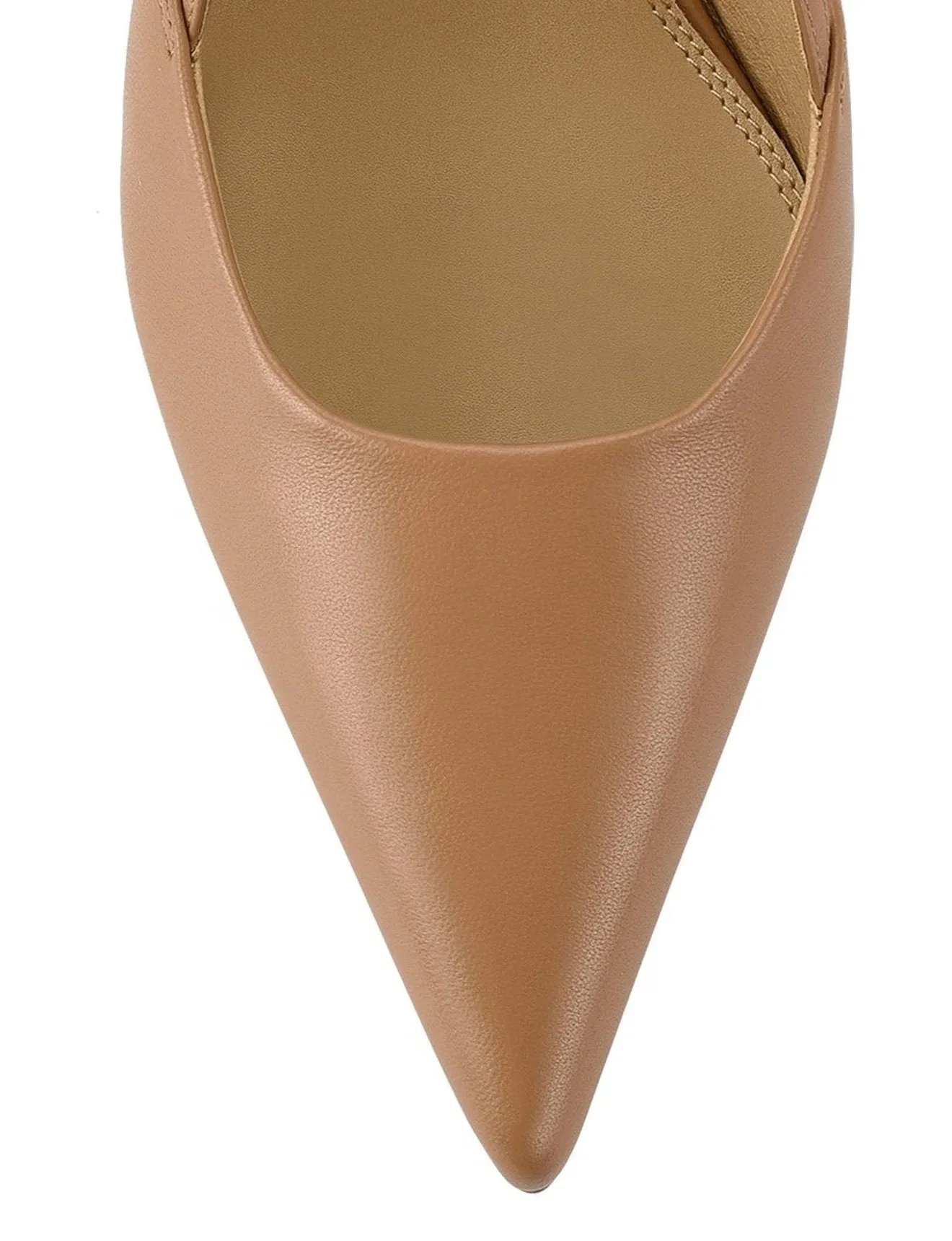Escarpins Yasmine à bride - Cuir souple couleur beige clair