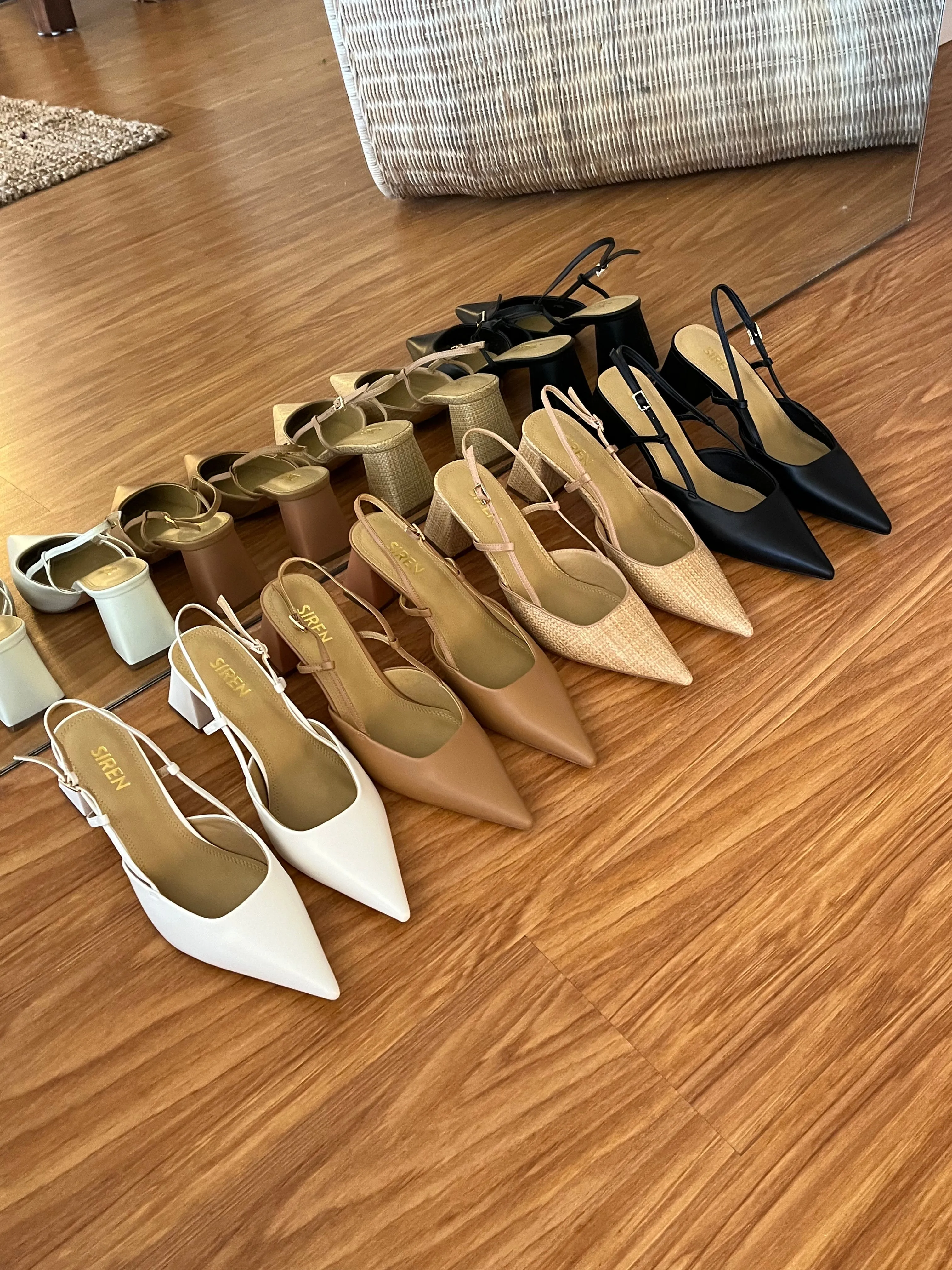 Escarpins Yasmine à bride - Cuir souple couleur beige clair