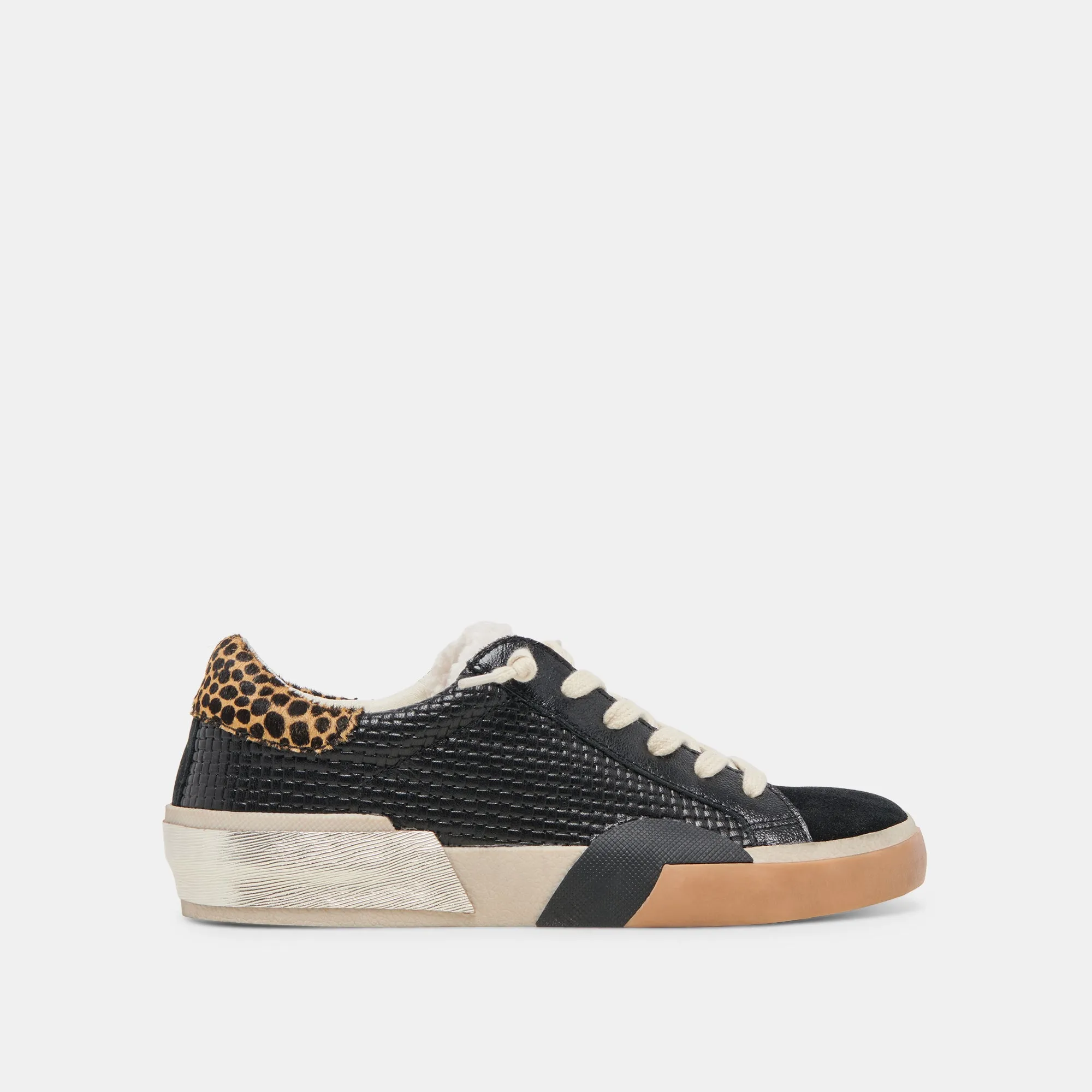 ZINA CHAUSSURES DE SPORT EN PELUCHE NOIR MULTICOLORE TISSÉ