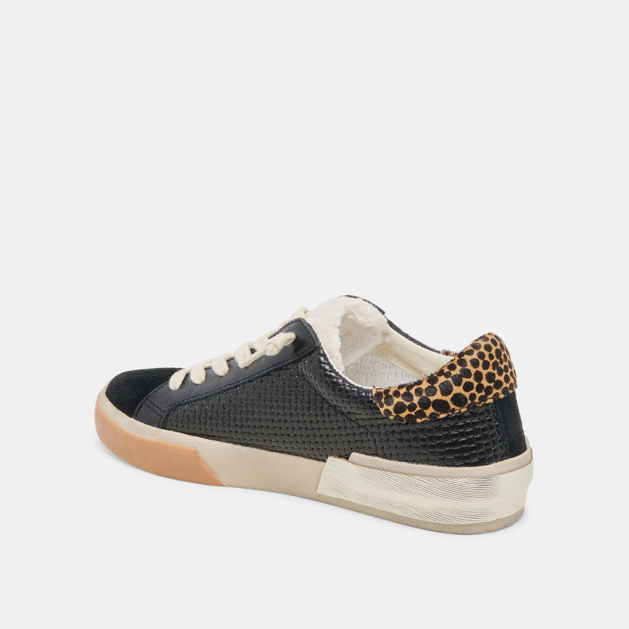 ZINA CHAUSSURES DE SPORT EN PELUCHE NOIR MULTICOLORE TISSÉ