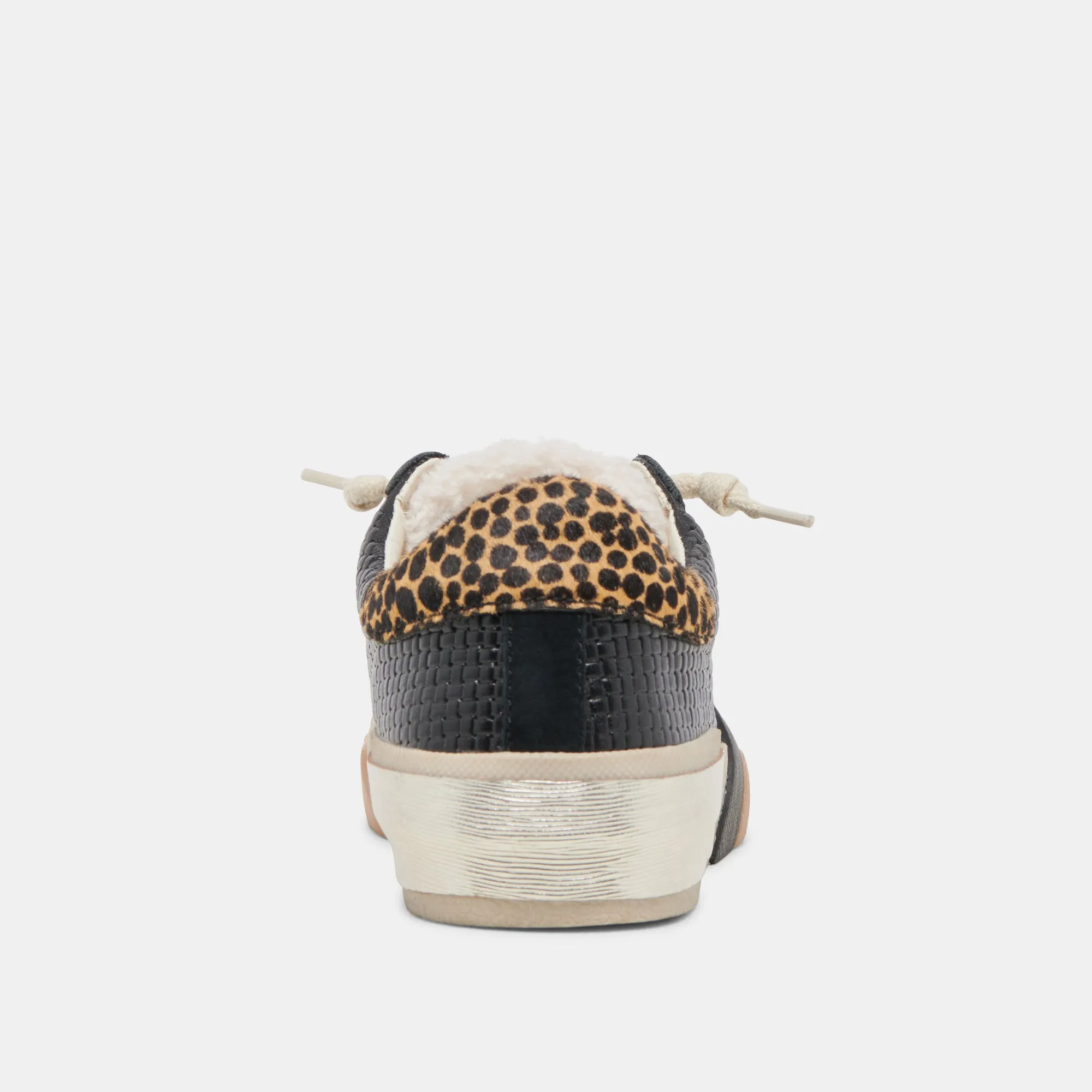 ZINA CHAUSSURES DE SPORT EN PELUCHE NOIR MULTICOLORE TISSÉ