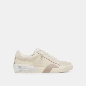 ZINA SNEAKERS EN PELUCHE TISSÉE OFF WHITE