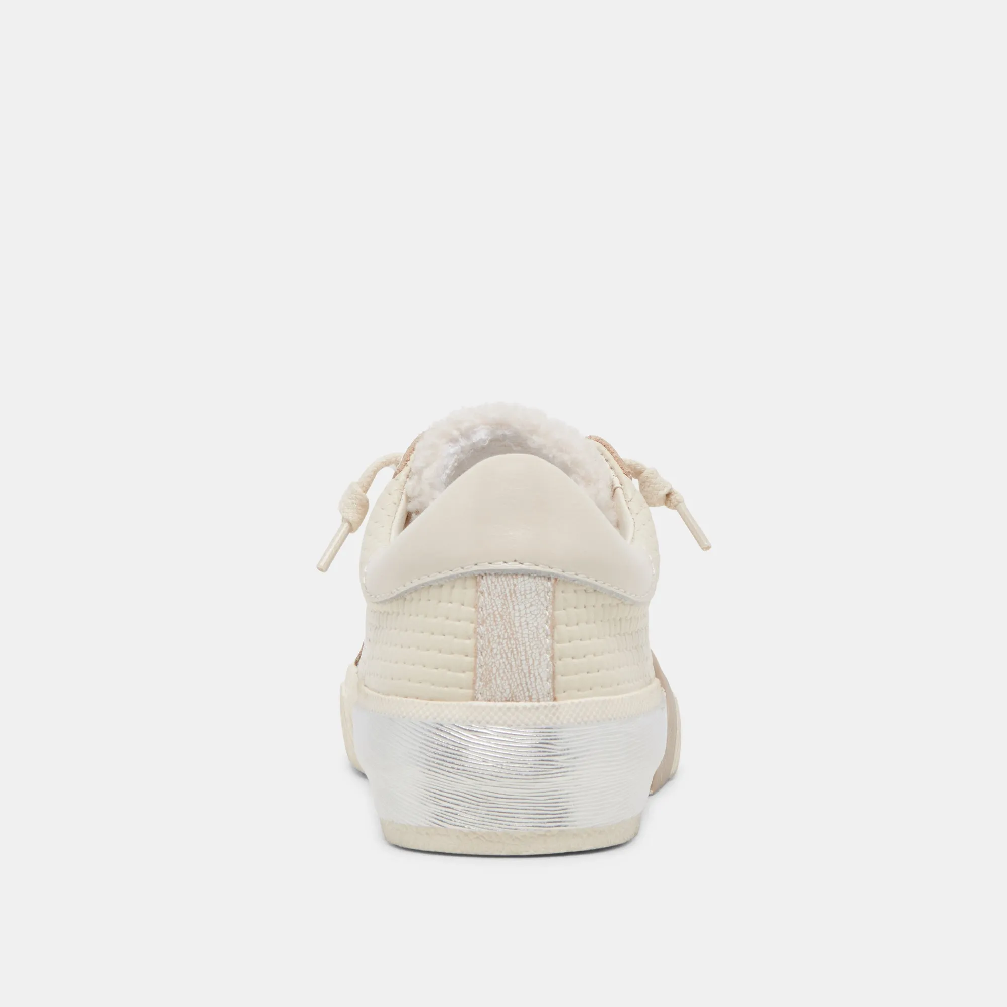ZINA SNEAKERS EN PELUCHE TISSÉE OFF WHITE