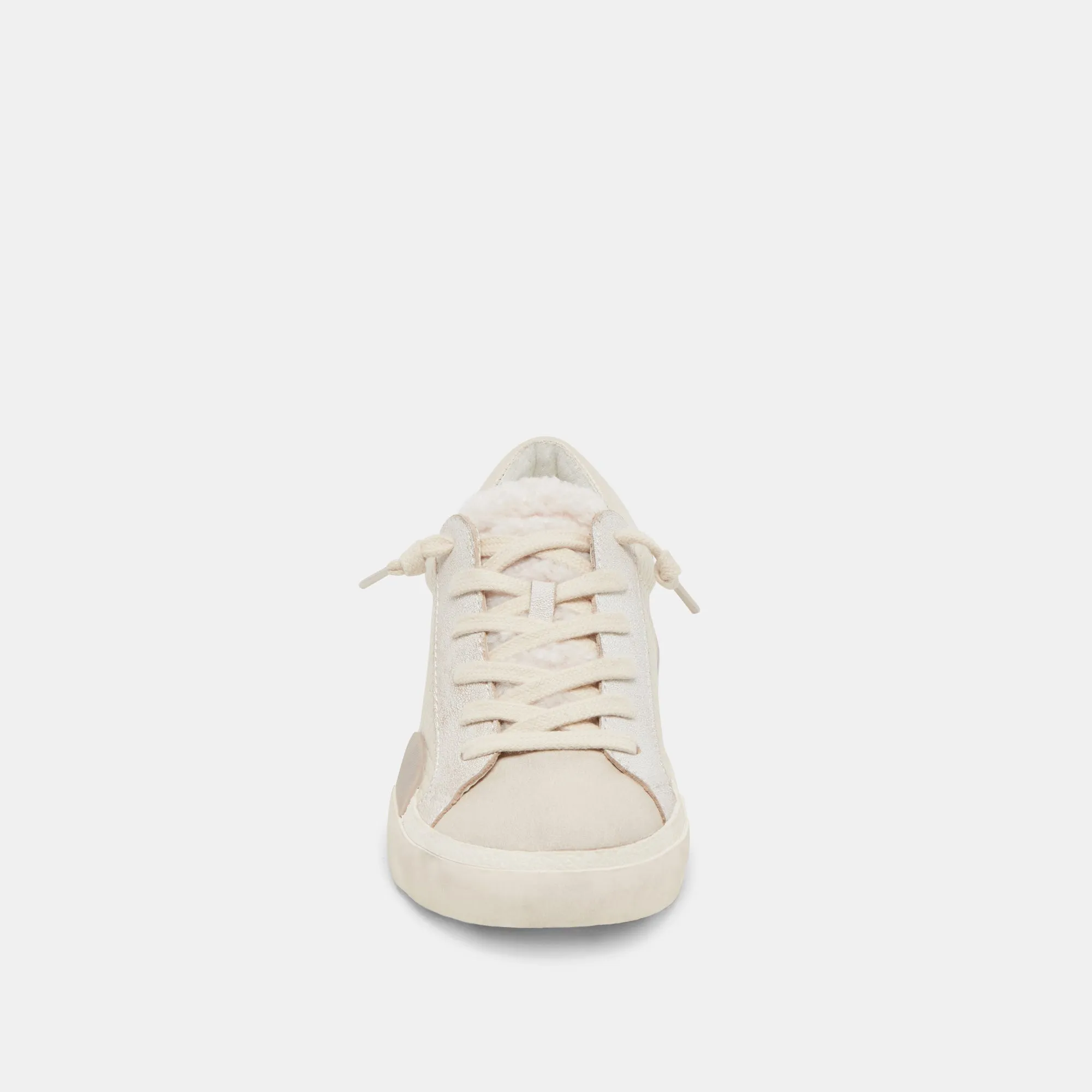 ZINA SNEAKERS EN PELUCHE TISSÉE OFF WHITE